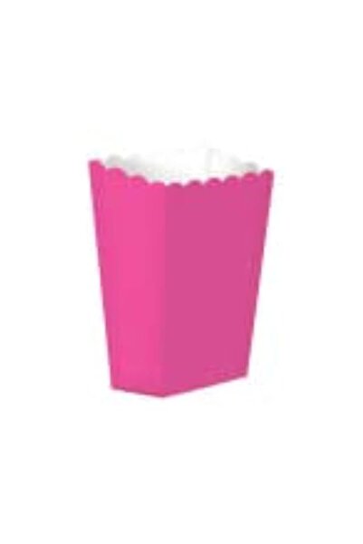 Generic PARTY TIME 12pcs. Mini Popcorn Boxes - Dark Pink - Favor & Goody Bags & Paper Goody Bags & Boxes