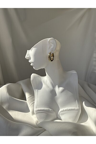 NB STEELORA Gold Color Thick Bone Model Earrings