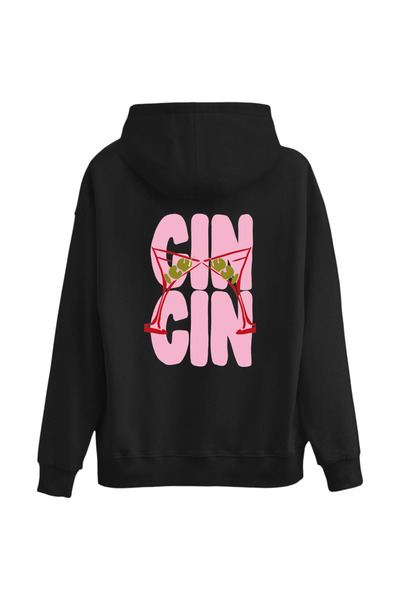 Açık Garaj Martini Printed Premium 3 İplik Ş Fleece-Lined K Hooded Unisex, Wo...