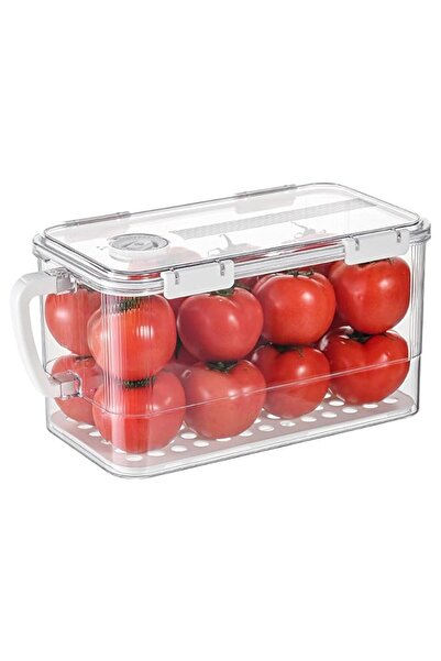 Generic حاوية ثلاجة متينة سعة 6.2 لتر من YAH مزودة بغطاء، مقاومة للصدمات، أقفال محكمة الإغلاق، مقبض قابل للطي مدمج