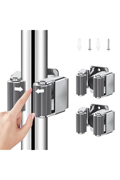 Generic HASTHIP® 2 PCS Wall Mounted Mop Broom Holder, Heavy Duty Mop Grippers...