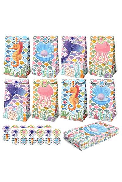 Generic GeRRiT Mermaid Party Favor Bags 24 Pcs, Mermaid Goodie Bags Little Mermaid Gift Candy Treat Bags fo