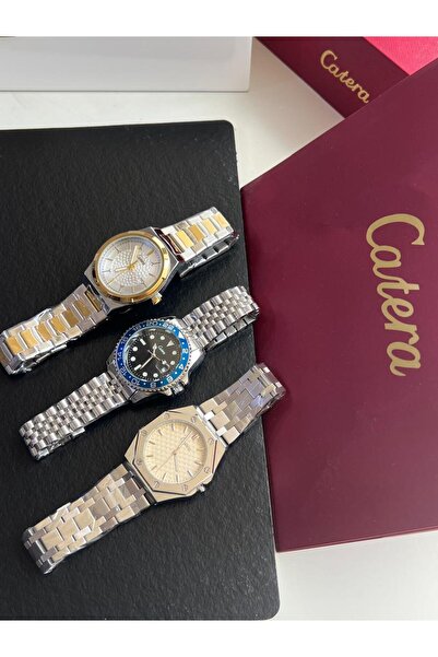 catera مجموعة مكونة من 3 ساعات رجالية ماركة كاتيرا