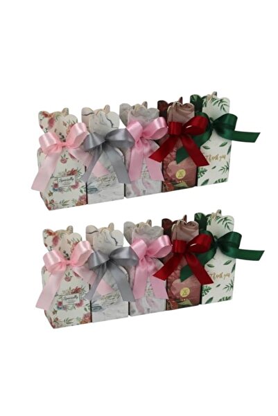 Generic RoadsterAE 25-Piece Gift Box Set with Ribbons – 5 Colors (5pcs Each) – Elegant Small Party Favor Bo