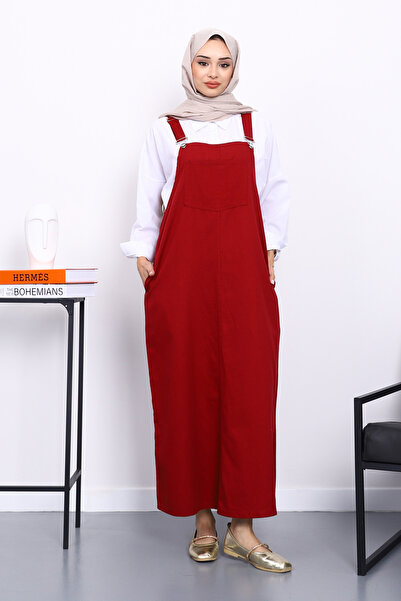 İmajButik Burgundy Pocketed Gabardine Jacket