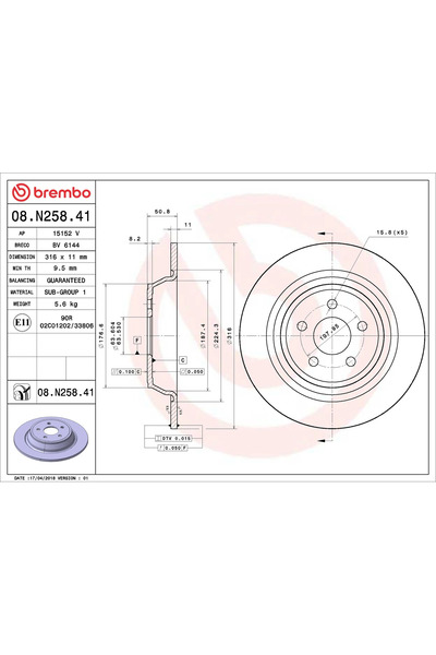 Brembo Disc Frana Ford Galaxy 3/S-Max Ford (Changan) Edge/Taurus