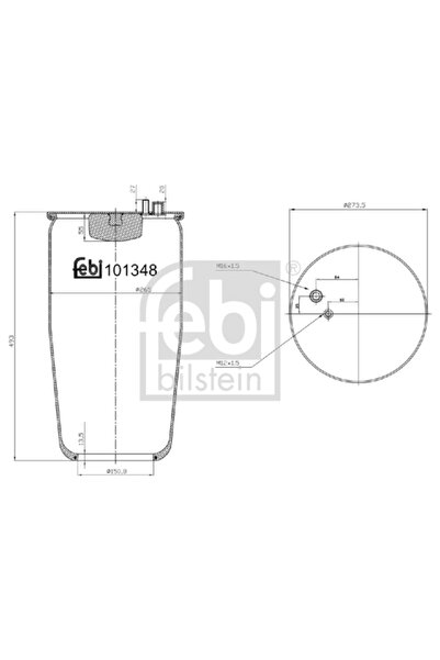 FEBI BILSTEIN Burduf Suspensie Pneumatica Puntea Spate Man Foc/Tga/Tgs 1