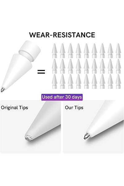 Aputue Replacement Stylus Tips (2-Pack) — 1mm Precision, Universal Fit