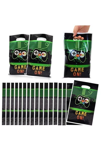 Generic 30 Pcs Video Games Party Favor Bags, Game On Themed Plastic Loot Bags - Fun Goody Candy Treat Bags,