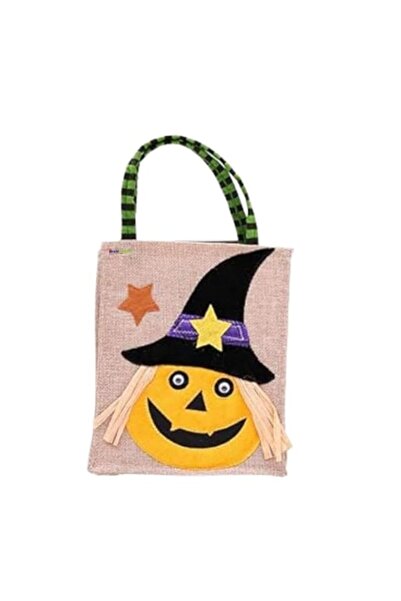 Generic BrainGiggles Witch Halloween Candy Bag with Handles – Trick or Treat Bag - Halloween Party Favors a