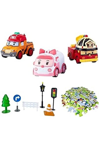 Robocar Poli Gogo City Series - Amber, Roy, Mark Playset