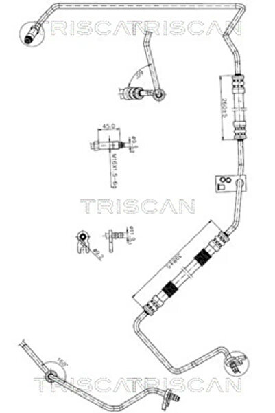 TRISCAN Furtun Hidraulic Sistem De Directie De La Pompa Hidraulica La Caseta ...