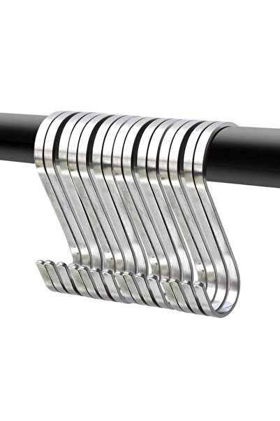 Generic YourGift Flat S Hooks Stainless Steel S Shaped Hanging Hooks for Kitc...