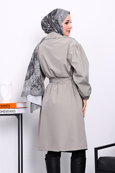 İmajButik Μπλούζα με ζώνη με γιακά διπλό πέτο