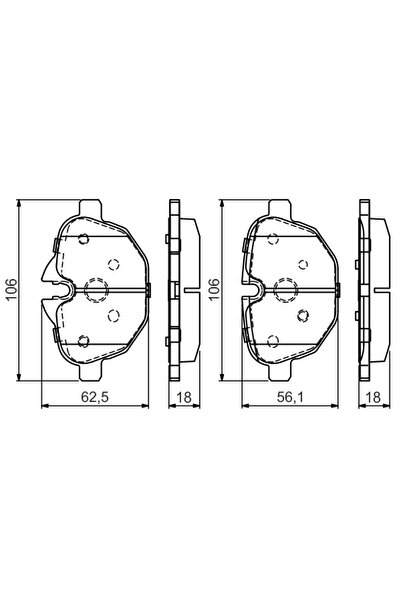 Bosch Set Placute Frana Frana Disc Bmw 3/5/6