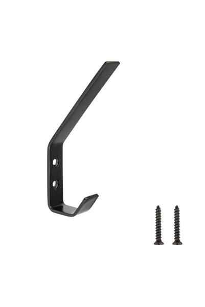 Generic Amazon Basics Wall Mounted Modern Metal Coat Hooks - Flat Black, 5-Pack