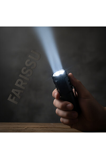 farissu 3 LED'li Güçlü Mini El Feneri Şarj Edilebilir Type-C
