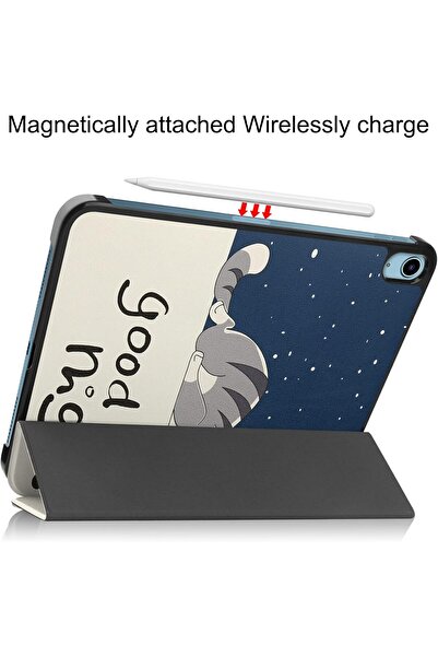 Generic Hard Protective Case for iPad 10.9 (2022, 10th Gen) Slim Lightweight with Auto Sleep/Wake, Tri-fold