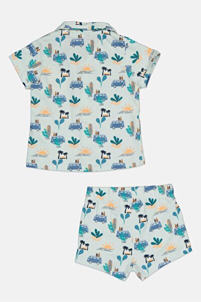 English Laundry Toddlers Boy 2Pcs Allover Print Top And Shorts Set, Multicolor