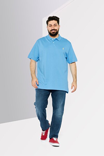 Polo Ralph Lauren Men Regular Fit Brand Logo Short Sleeve Polo Shirt, Blue