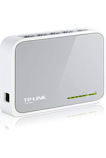 TP-LINK مفتاح سطح المكتب مع 5 منافذ بسرعة 100 ميجابت في الثانية، أبيض ورمادي - TL-SF1005D