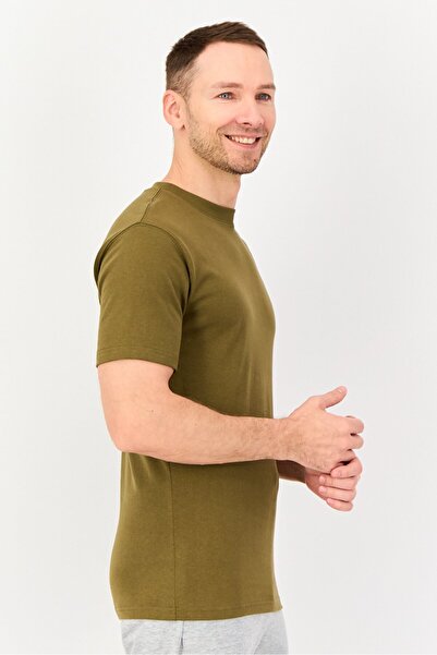 Puma Men Sportswear Fit Short Sleeve Outdoor T Shirt, Dark Olive