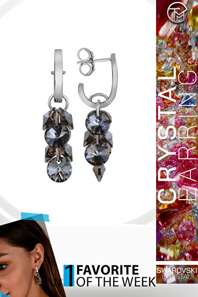 Twem Silver Zirconia Swaroski Crystal Stone Cluster Earrings |   Majestic and...