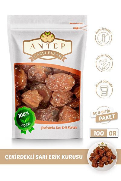 Antep Çarşı Pazar Sarı Erik Kurusu Çekirdekli Yeni Mahsül | 100 Gr.