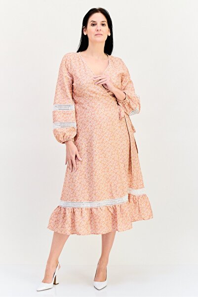 Maje Women Floral Wrap Dress, Multicolor