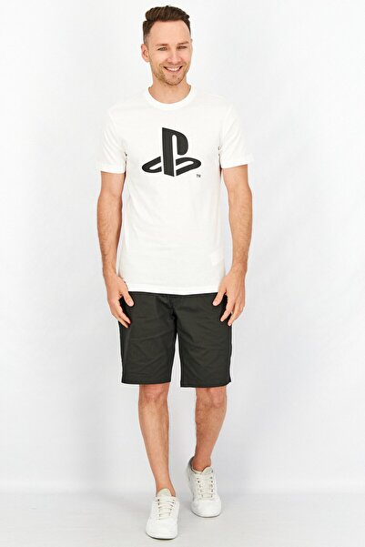 DIFUZED Men Crew Neck Short Sleeve Graphic T-Shirt, White