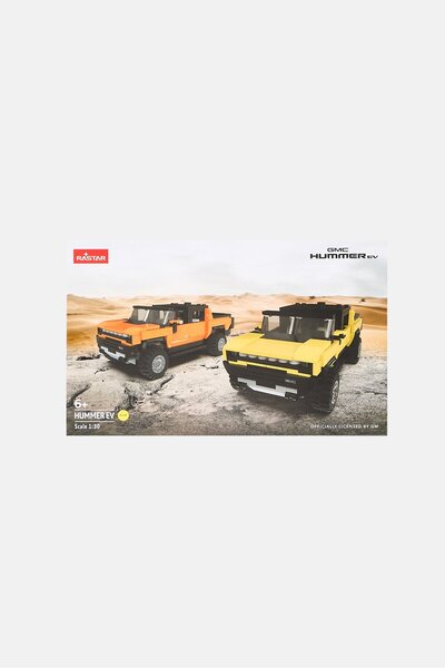 Rastar GMC Hummer EV Static Building Kit 431 Pcs, Yellow