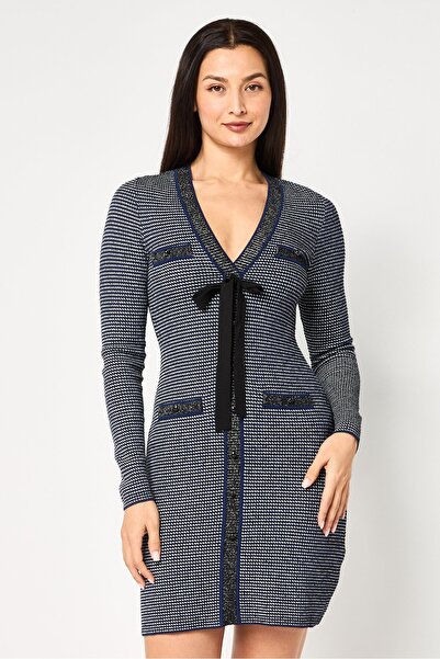 SANDRO Women Textured Mini Dress, Multicolor