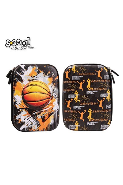 S COOL Unfurnished 3D Pencil Case, BASKETBALL, 22.5x15.5x6 cm - S-COOL