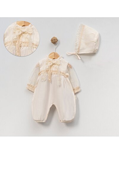 PARK BEBE Kiz 3-6-9-12 Months Lace Hat Jumpsuit Special Design