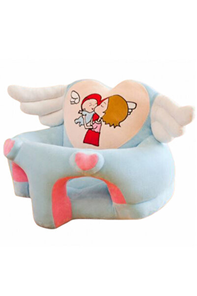 OEM Plush baby armchair with backrest and footrest, Angel, 50 cm