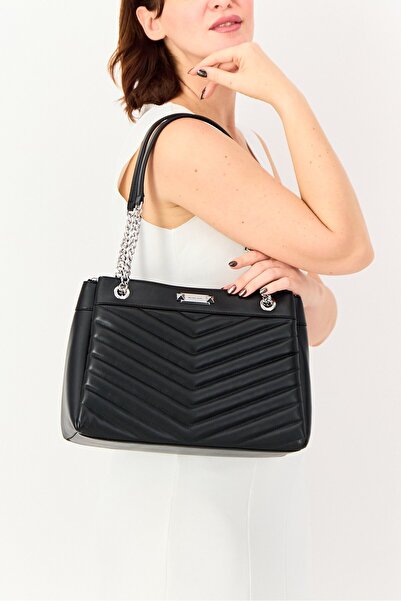 Michael Kors Women Brand Logo Shoulder Bag, Black