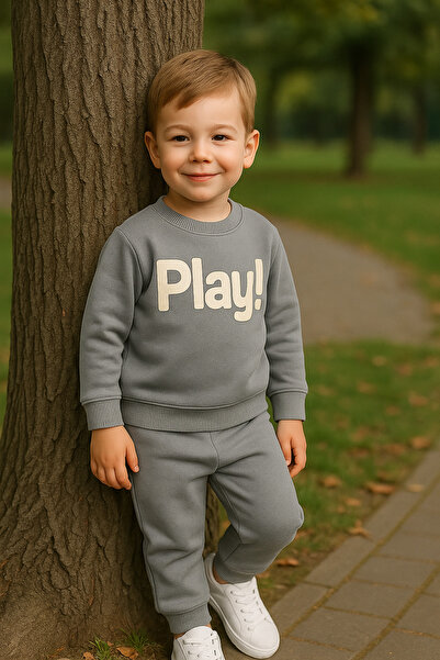 tuma collectıon Boy's Winter Tracksuit Set Sweatshirt Bottom Cotton Three Thr...