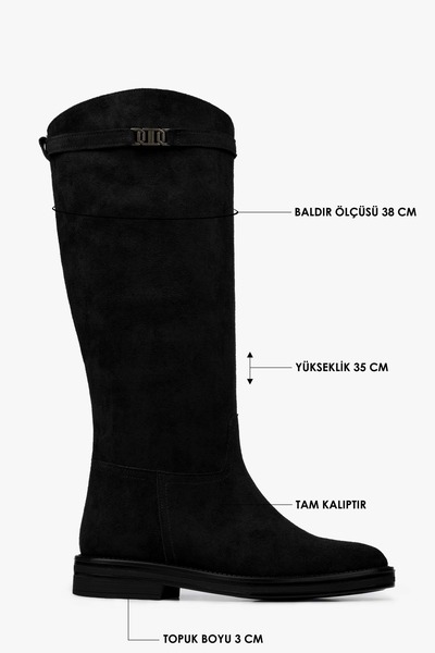 Shoeberry Γυναικείες μπότες Valen Black Suede