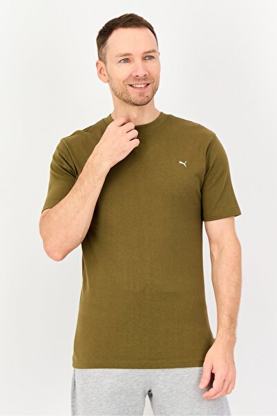 Puma Men Sportswear Fit Short Sleeve Outdoor T Shirt, Dark Olive