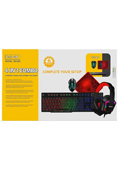 Denx Dynx Gaming Keyboard Mouse and Headset Combo