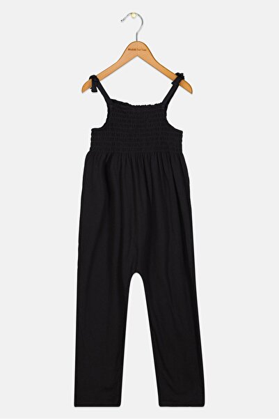 GAP Toddlers Girl Plain Sleeveless Jumpsuits, Black