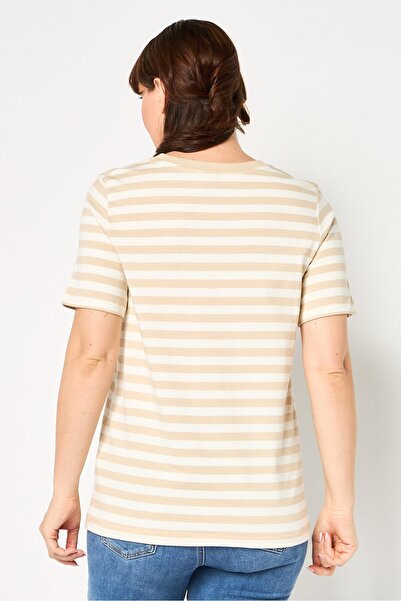 G-STAR RAW Women Crew Neck Short Sleeve Stripe T-Shirt, Multicolor