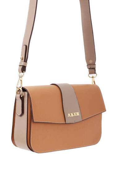 Aker Tan-Mink Plain Pu Crossbody Bag Cnt20035