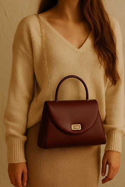 Mimoza Women's Hand Shoulder Bag - Mini Stylish with Gold Chain Strap Detail