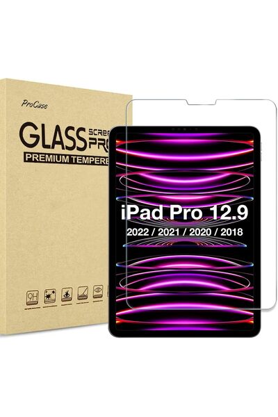 PROCASE واقي شاشة من الزجاج المقوى لجهاز iPad Pro 12.9 (2021/2020/2018) - متوافق مع الجيل الخامس/الرابع/الثالث