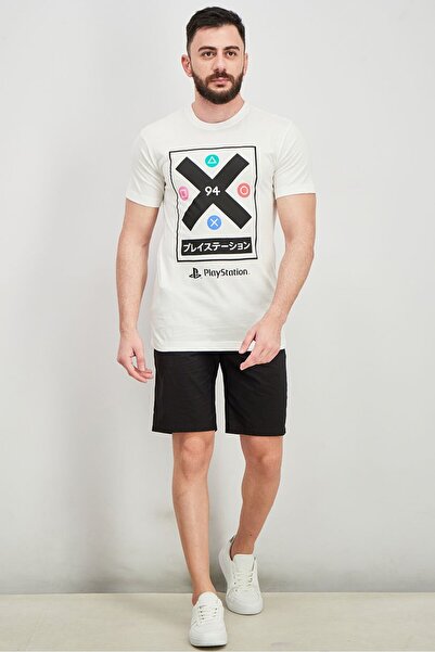 DIFUZED Men Crew Neck Short Sleeve Graphic Tee, White