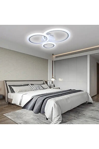 LED CONCEPT LED chandelier with three types of light, remote control, adjustable intensity, 66W, 50x50x15cm