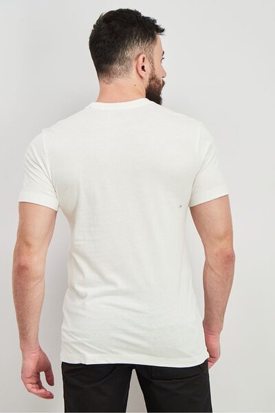 DIFUZED Men Crew Neck Short Sleeve Graphic Tee, White