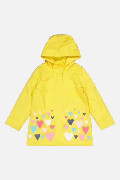 Carter's Kids Girl Allover Print Rain Jacket, Yellow Combo