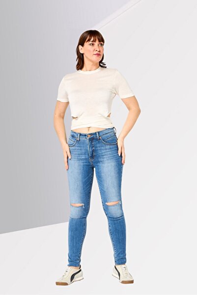 Karl Lagerfeld Women Crew Neck Short Sleeve Embroidered Logo Crop Top, Off WHITE